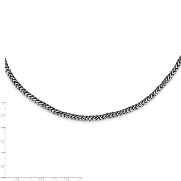 Men's Stainless Steel 4mm Light Wheat Necklace 24 Inch - Picture 3 of 6
